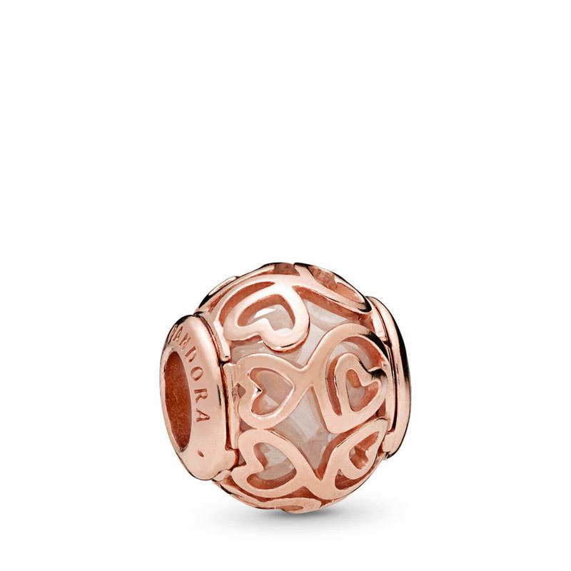 Pandora Rose™ Hearts Filigree Charm Europe - Pandora Rose/Cubic Zirconia - 170695FZR